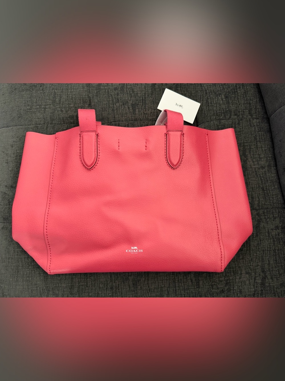 Coach Pink Leather Derby Tote Bag